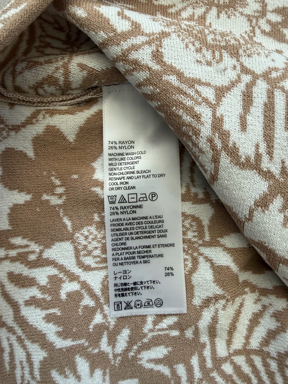Tommy Bahama Del Lago Nautical Neutral Coastal Tropical Floral dress size medium - Picture 8 of 11